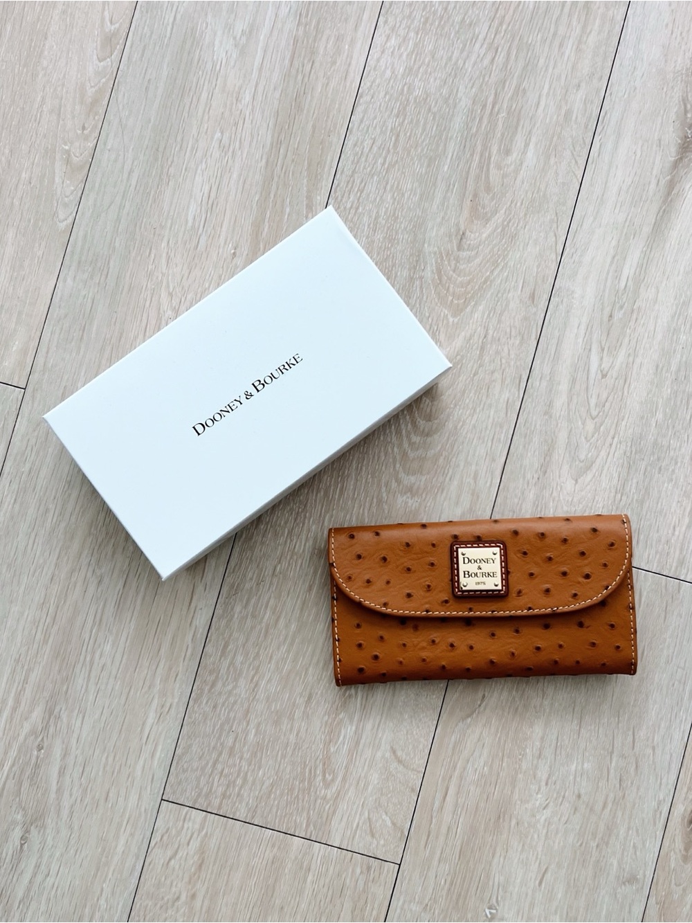 Dooney & Burke Ostrich Continental Clutch Wallet